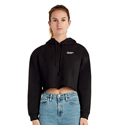 CROPPED FLEECE HOODIE