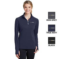 SPORT-TEK LADIES SPORT-WICK TEXTURED 1/4 ZIP