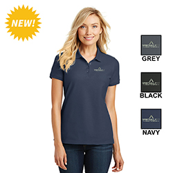 LADIES PIQUE POLO NAVY